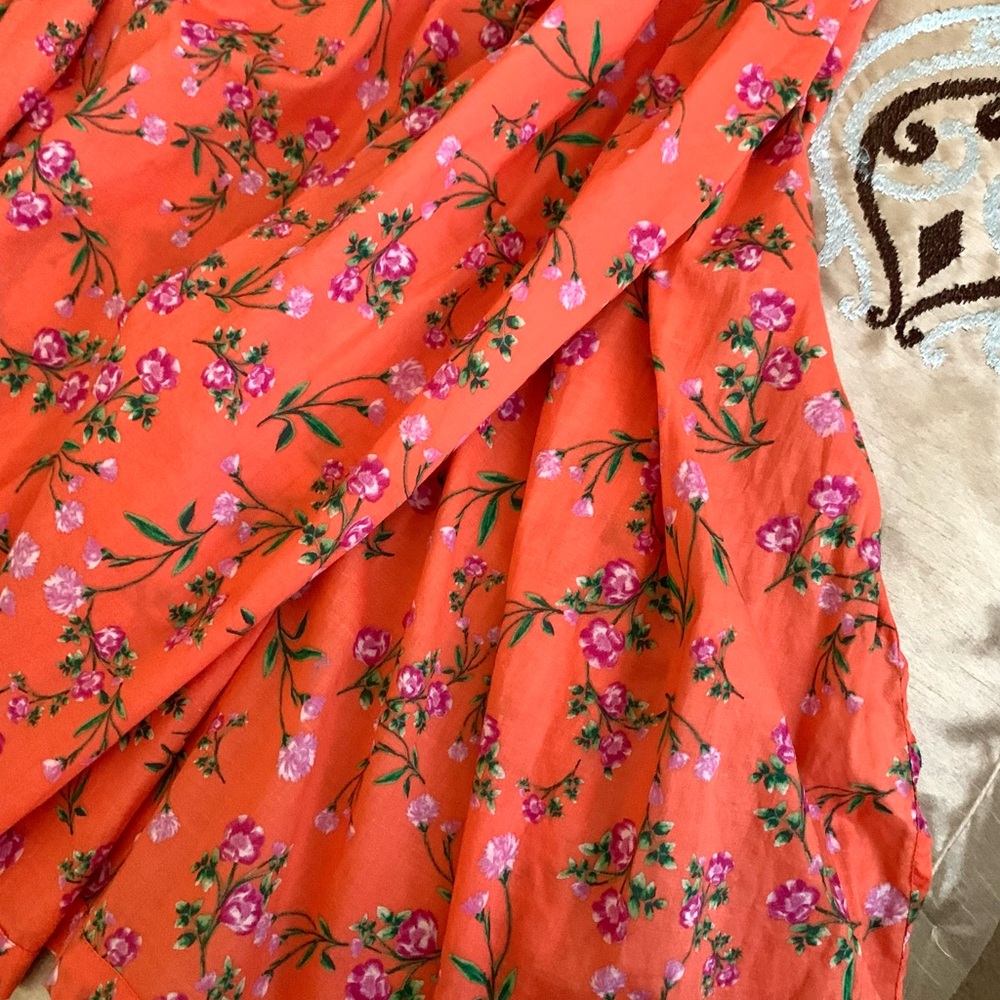 J. Crew Smocked Maxi Skirt in Coral Floral - Picture 5 of 9